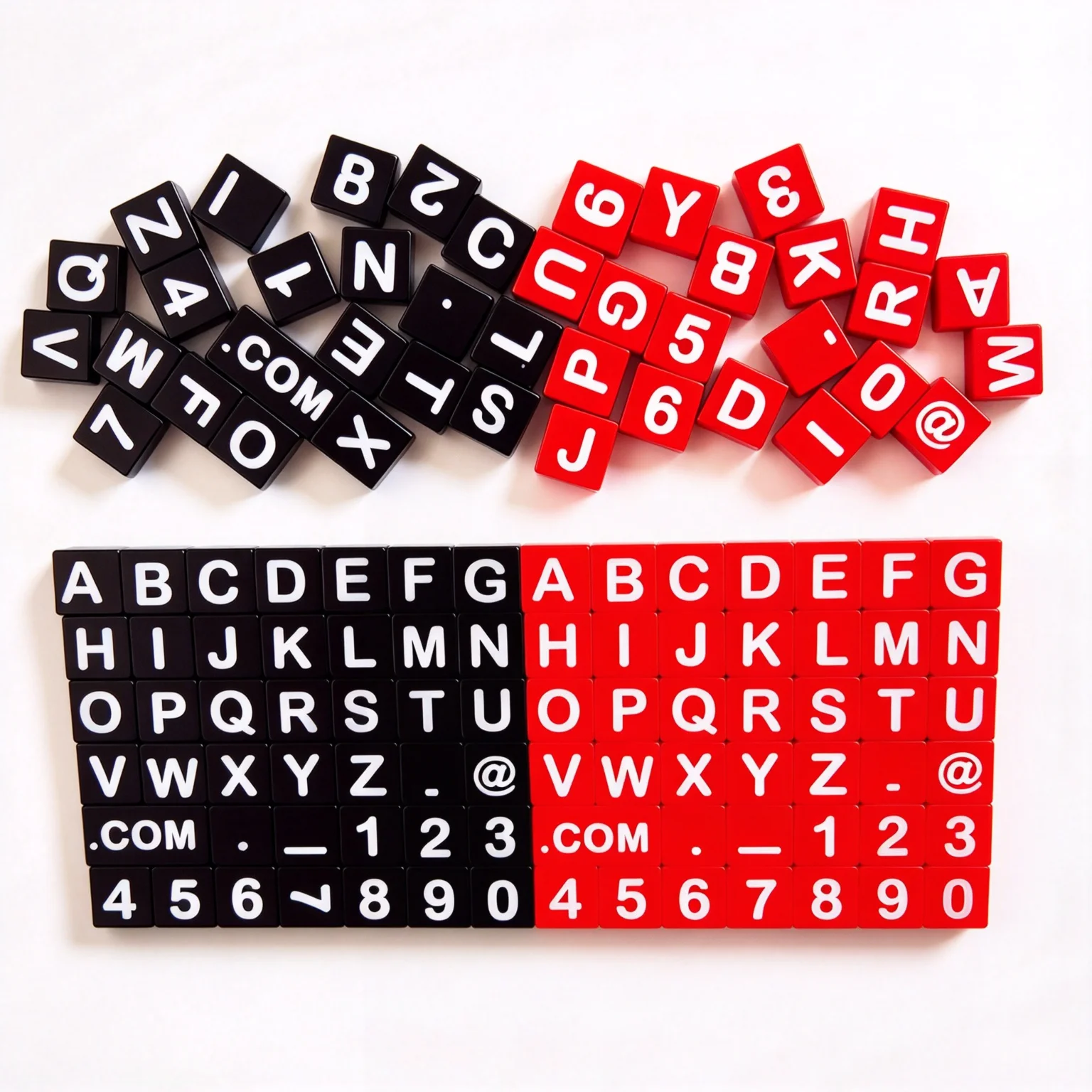 41PCS Educational Small Block Set 1×1 Tile Component Letters and Numbers Model 3070 Suitable for Assembly with Brick-based Toys
