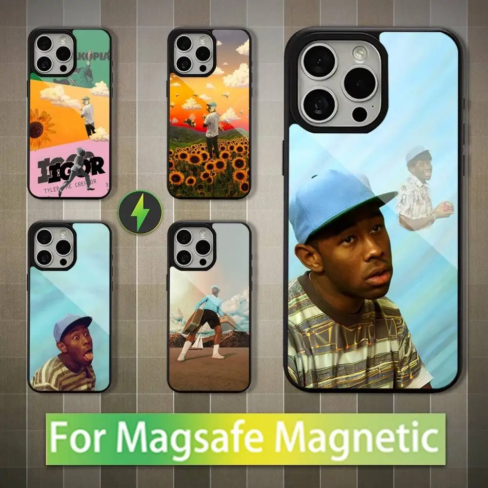 

Singer T-Tyler The Creator Phone Case For iPhone 16,15,14,13,12,11,Pro,Max,Plus,Mini,Magsafe,Magnetic Wireless Charging Case