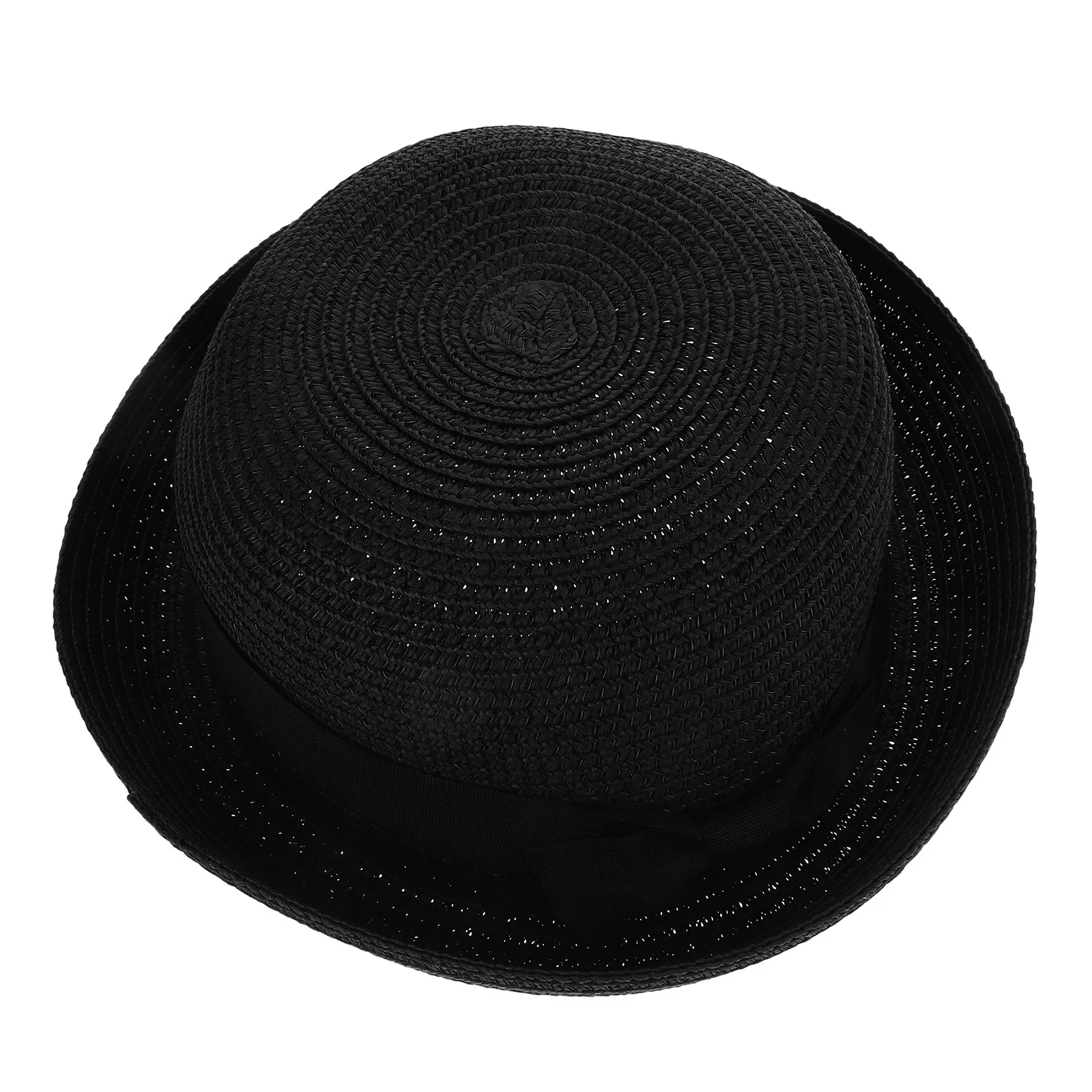 

Women Straw Bowler Beach Free Size Light Coffee Color Wide Brim Foldable Straw Beach Hat for Women
