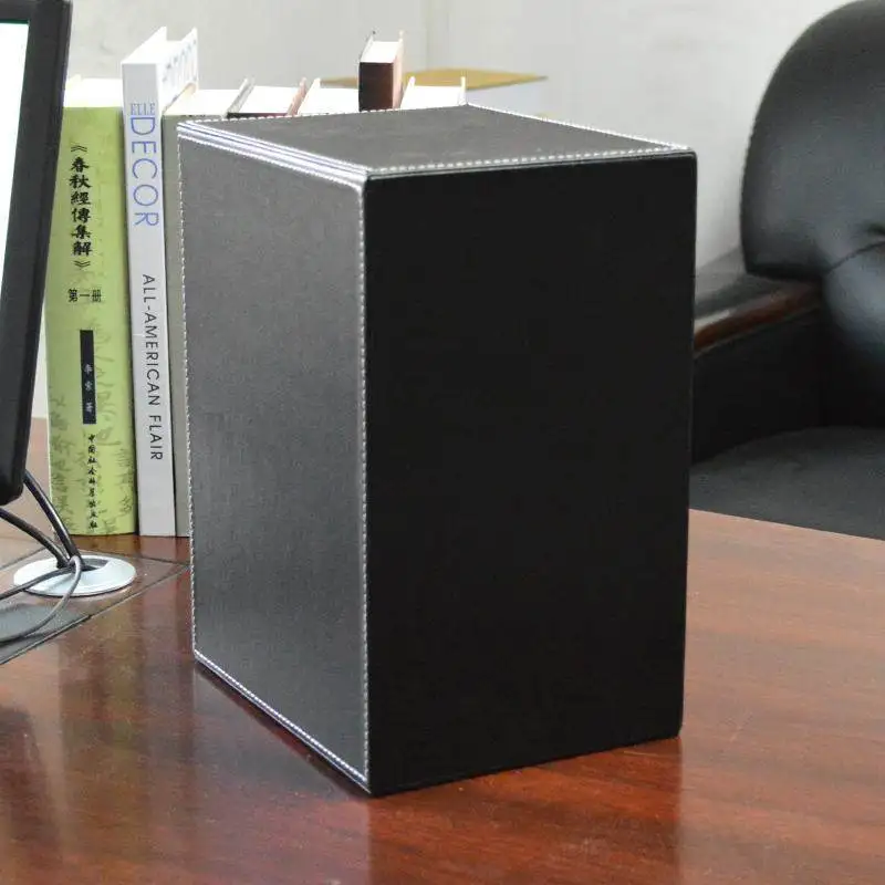 Creative Leather CD Storage Box 2-Drawer DVD Disc Organizer Cabinet with High-End Desktop Design for Media Collection&Home Decor - view 4
