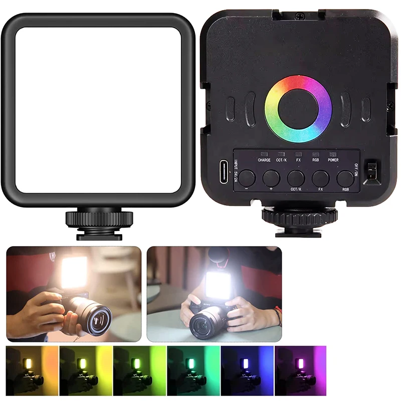 مصغرة RGB الحذاء الساخن ملء ضوء LED مصباح جو محمول مع أضواء الجيب قابل للتعديل لالتقاط الصور المباشرة كاميرا الهاتف المحمول #1