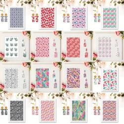 Colored Pattern Spring Flower Tulip Polymer Clay Transfer Paper Water Soluble Disposable Stickers for Jewelry Earrings Printing