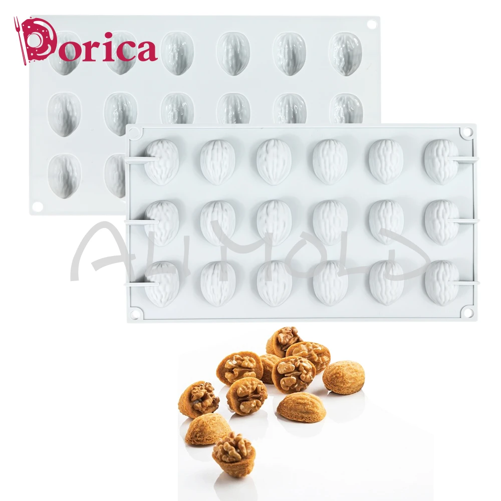 Forma Silikonowa Orzechowa do Puddingu, Musu Czekoladowego, Ciasta, Forma do Mydła, Świec, Narzędzia do Dekoracji Tortów, Akcesoria Kuchenne do Pieczenia