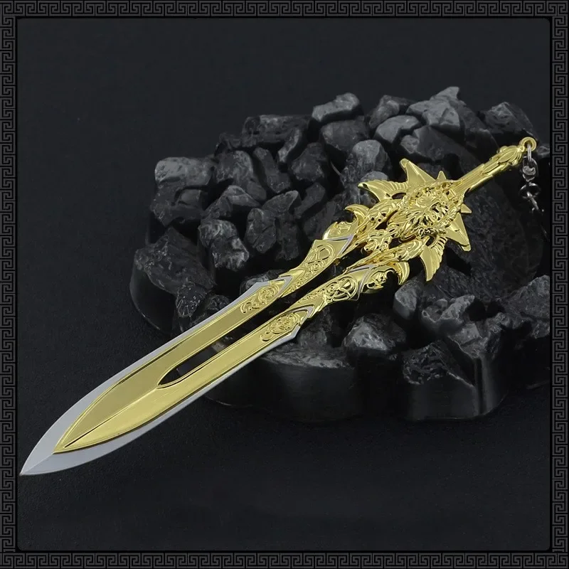 Lama per arma da 8cm di Olympus Blades of Chaos Zeus Kratos portachiavi da gioco Katana Sword collezione in vero acciaio giocattolo da tavolo