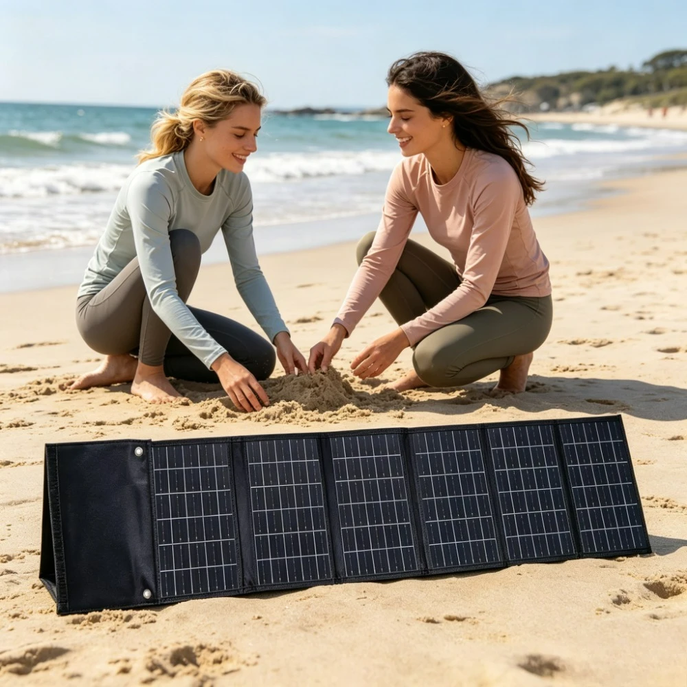Foldable Waterproof Portable 50W 90W Solar Panel Charger Dual USB DC Output For Outdoor Camping Fishing Cycling Phone Tablet