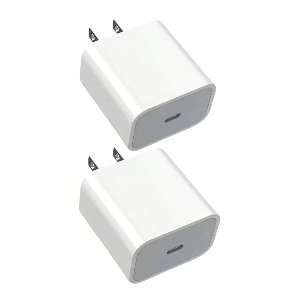 1-2 piezas Cargador de Pared USB C PD de 20W con Enchufe Americano para Teléfonos 16 15 14 13 12 Pro Max Plus Xiaomi Samsung