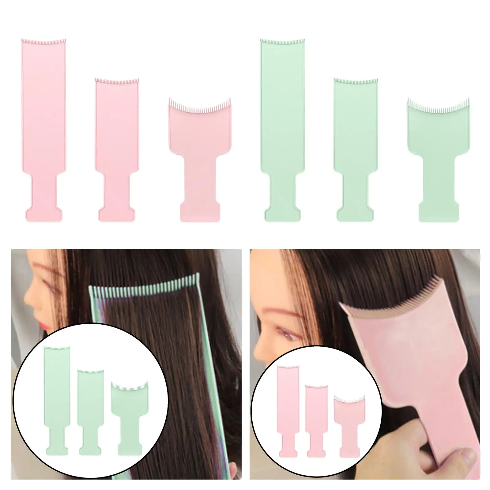 3Pcs Hair Coloring Board Salon Accessories Cosmetology Supplies Tool Comb,Professional Hair Coloring Board Salon Tools