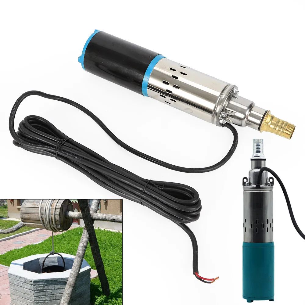 

180W 12V DC Solar Submersible Deep Well Pump Stainless Steel 2300L/H Max 40m Dive Irrigation Livestock Pump