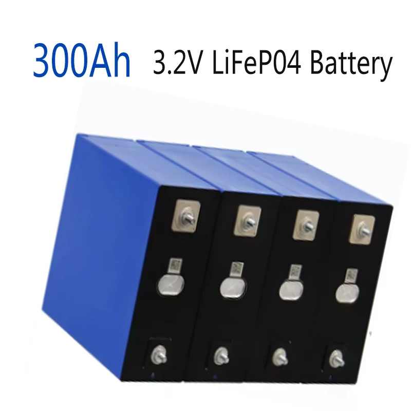 3.2V Lifepo4 Battery 300Ah Grade A Battery 12V 24V 48V Rechargeable Lithium Iron Phosphate Battery For Backup Power RV Boat Cart
