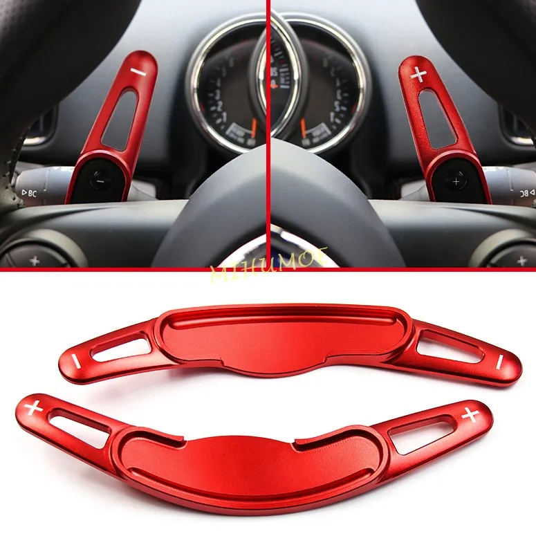 Red Interior Steering Wheel Paddle Shifter Extension Accessories  For Mini Cooper S SD JCW F54 F55 F56 F57 F60