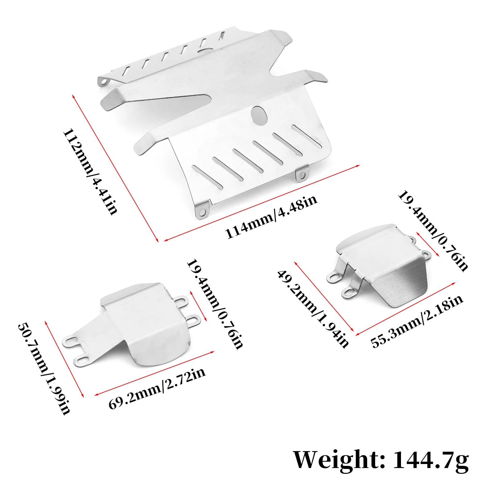 Metal Stainless Steel Chassis Armor Guard Protection Protector Skid Plate for Tamiya CC-02 CC02 1/10 RC Car Upgrade Parts