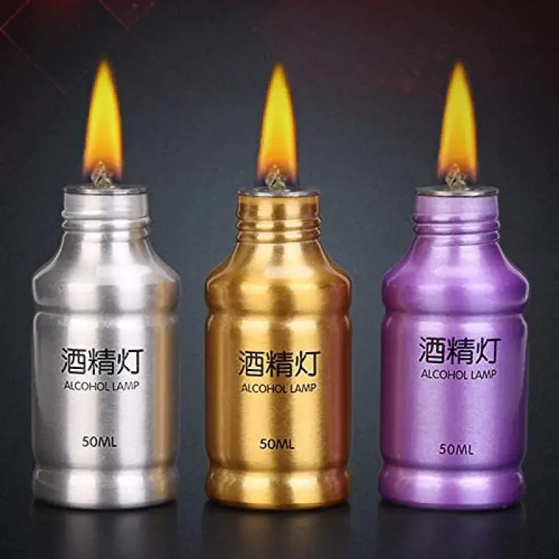 20pc Chemistry Alcohol Burner Lamp Portable Aluminum Alloy Alcohol Lamp 15cm Wick Laborotary Heating Supplies Teaching Equipment