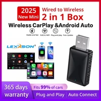 Adaptador inalámbrico Carplay Android Auto 2 en 1 Dongle inteligente 2025 5G WIFI para iphone teléfono Android para Volvo Benz Mg Kia Chery VW