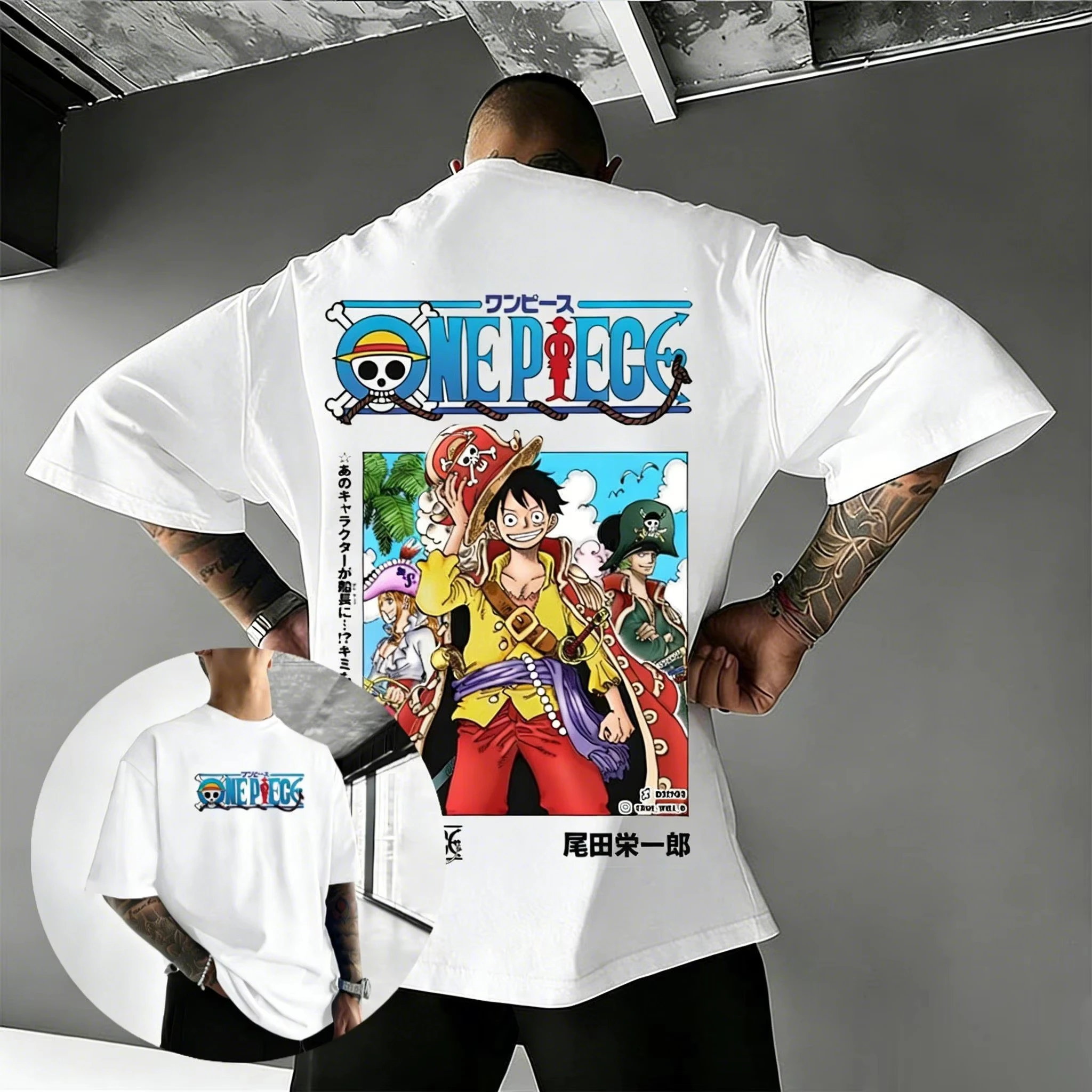 

2026 One Piece Anime T Shirt Men Women Cotton Tee Luffy Graphic Print Summer Y2k Streetwear Casual Short Sleeve Manga Tops