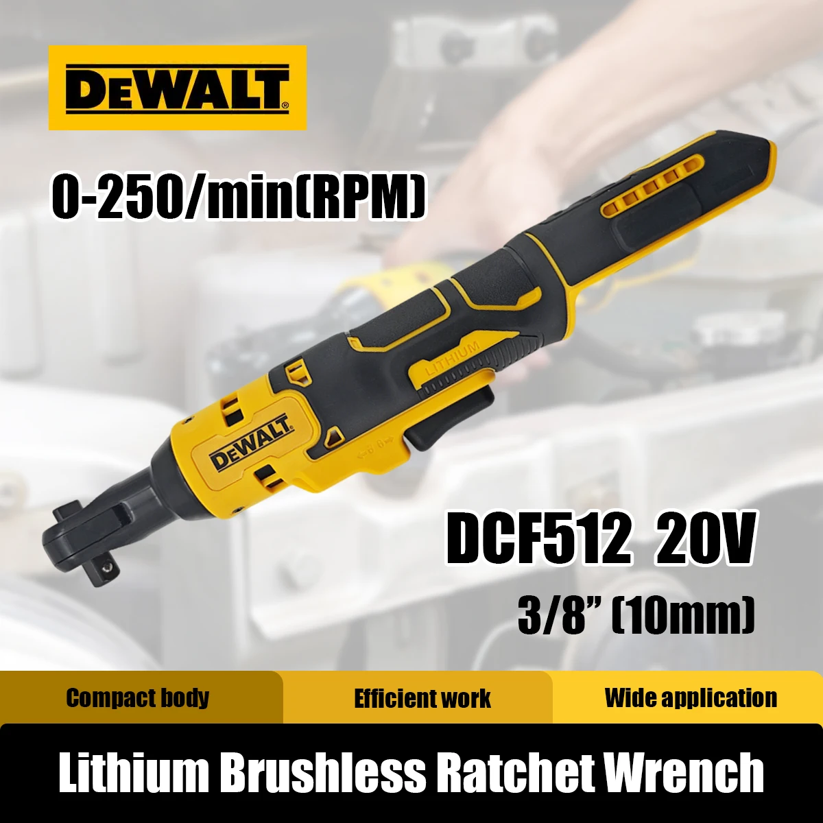 

DEWALT DCF512 1/2 дюйма 3/8 дюйма 12,5 мм 10 мм Аккумуляторный угловой гайковерт с бесщеточным двигателем для затяжки и нанесения крутящего момента
