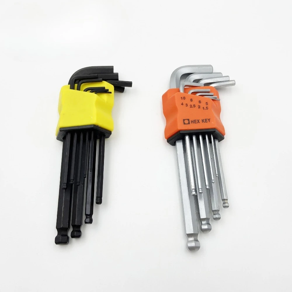 

Набор шестигранных ключей с шаровым наконечником, 9 предметов, L-образный шестигранный ключ для инструментов для ремонта и обслуживания гитары