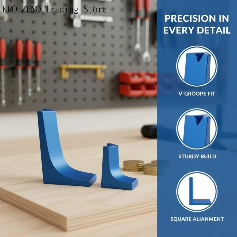 3PCS Hole Drilling Guide Rails With V-Groove Fit Design | Square Positioning Tool More Durable Than Round Rails Home Woodworking