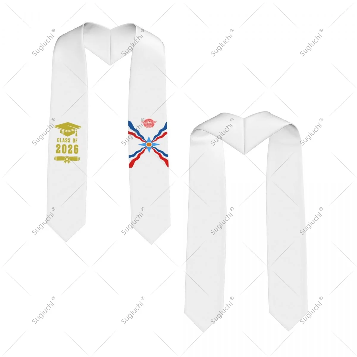 

Assyria Flag Class Of 2026 Graduation Stole Sash Scarf For International Students Proud Ceremony Adult Unisex