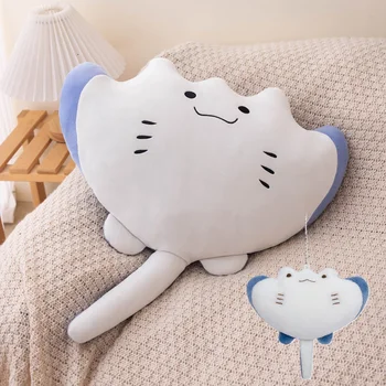 Manta Ray peluş oyuncak bebek deniz hayvan anahtarlık kürk kolye süs deniz hayat dolması Kawaii şeytan Ray erkek arkadaşı kız arkadaşı hediye