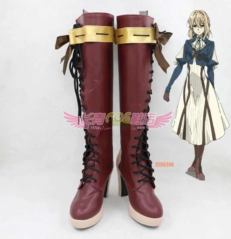 

Violet Evergarden Anime Characters Shoe Cosplay Shoes Boots Party Costume Prop
