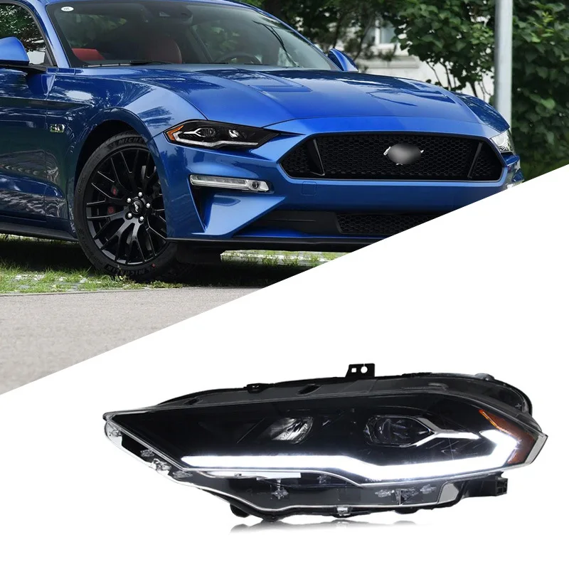 

Подходит для фар Mustang 18-20, стандартные модифицированные светодиодные гоночные дневные ходовые огни Mustang США, стромер, указатель поворота