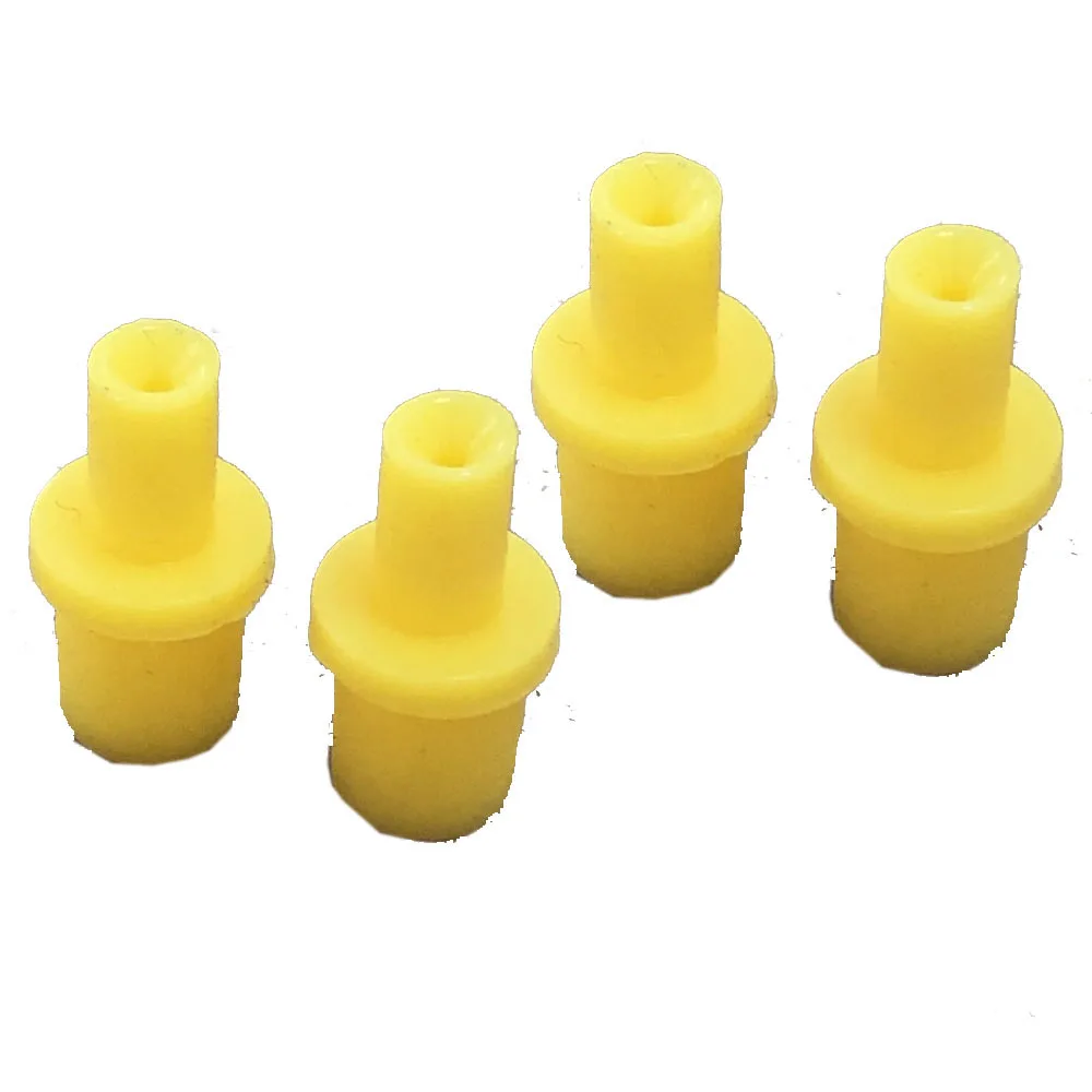 10pc Yellow Syringe silicone soft  pumping air hollow joint part rubber connector 4 4.0 4mm ciss inkjet cartridge cleaning  tool