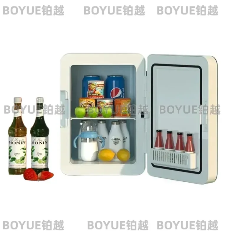 Portable Mini Fridge for Car and Home Compact Cooler for Dorm Breast Milk Storage Dual Use Small Refrigerator Auto Travel