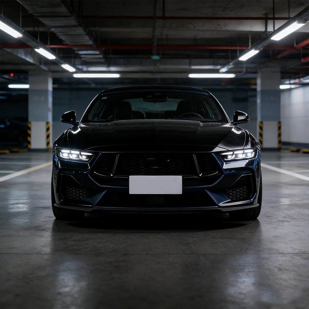 LED Auto Headlight Assembly For Ford Mustang 2024-2025 Projector Lens Lamps Streamer Turn Signal Plug and Play Car Accessories