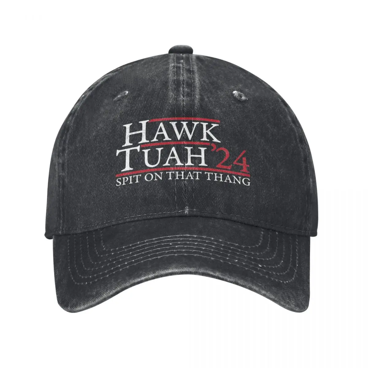 

Baseball Caps Hawk Tuah Spit On That Thang 2024 Merch Unisex Style Vintage Distressed Denim Washed Headwear Gift