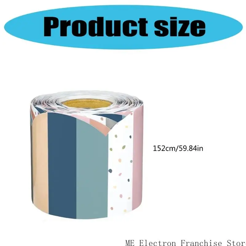 T5EA 15.2m 화려한 게시판 테두리 트림 접착식 게시판 경계 국경 스티커 게시판 장식