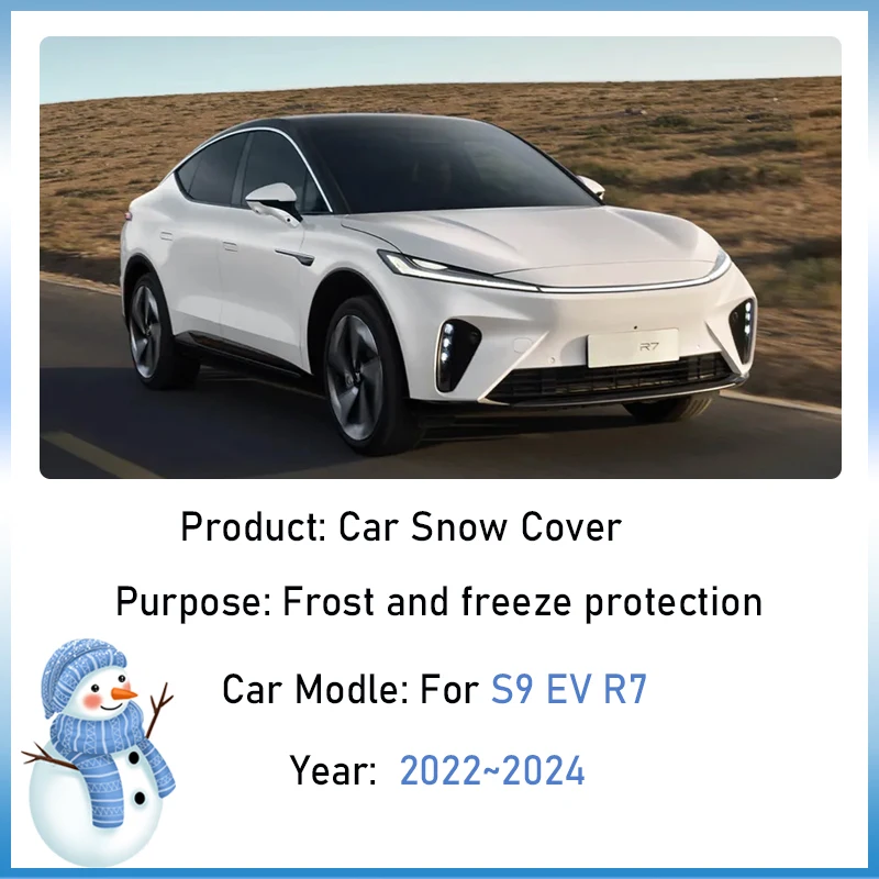 Winter Car Snow Cover For Rising Auto MG S9 EV MG R7 2022 2023 2024 Anti-Freeze Waterproof Front Windshield Shields Accessories