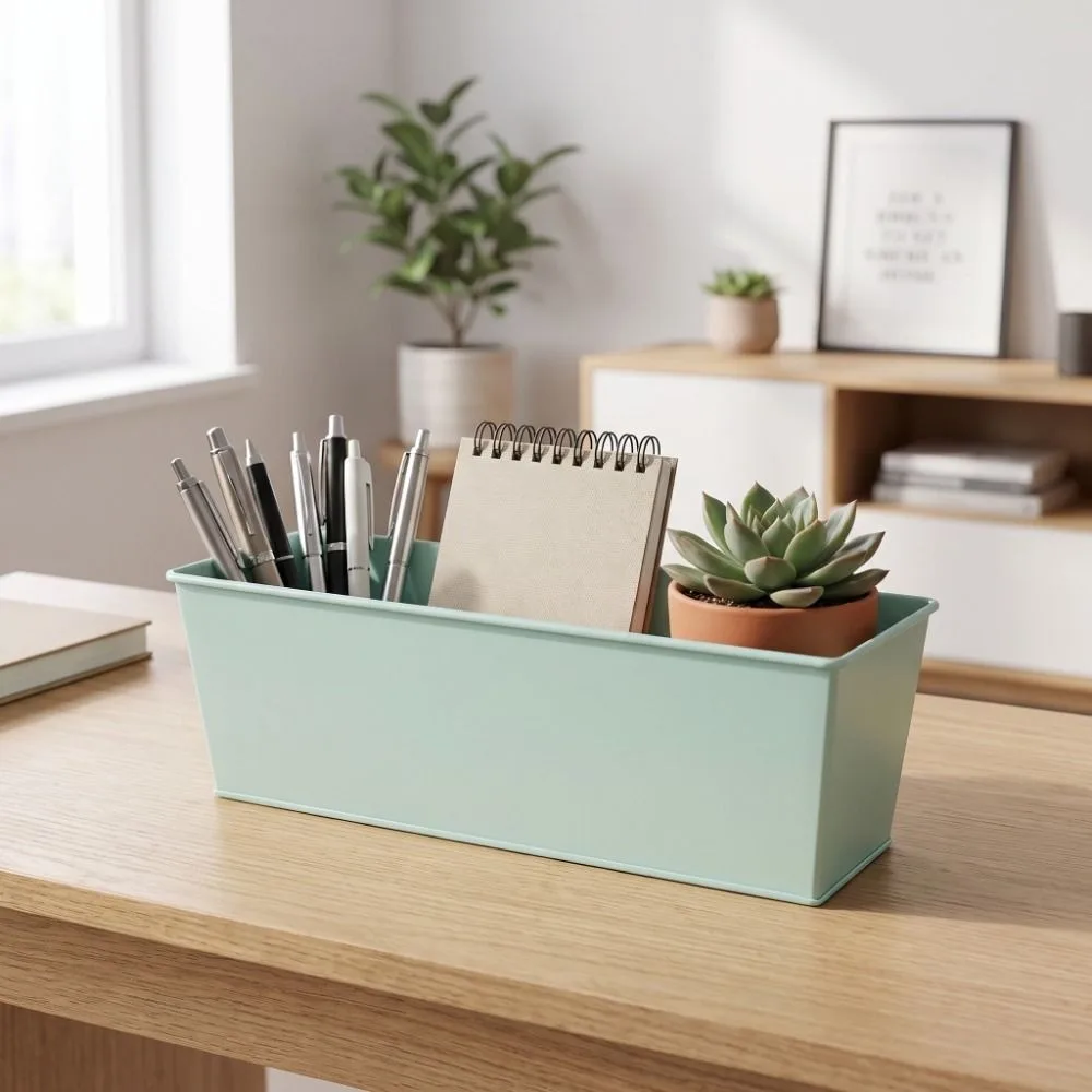 Modern Outdoor Plants Planter Window Box Metal Iron Hanging Flower Pots Weather-Resistant Wall Mount Storage Box Railings