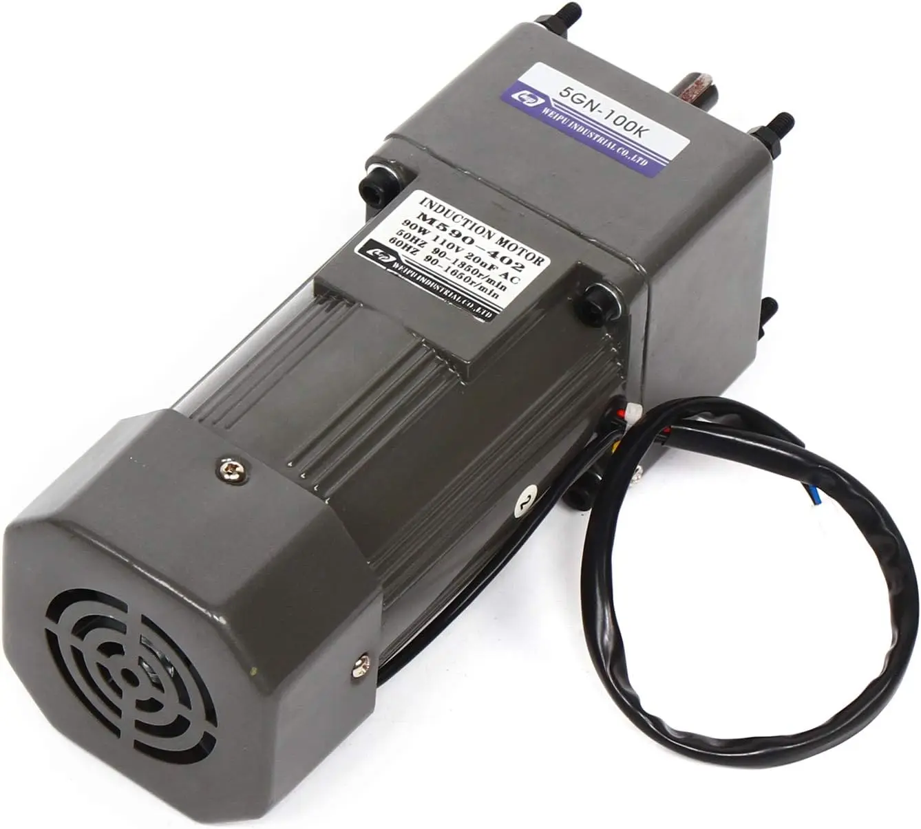 Imagem -04 - Controlador de Velocidade Elétrico do Motor da Engrenagem ca Assíncrona 220v 110v 90w com Regulador Monofásico 1:100 135 Rpm