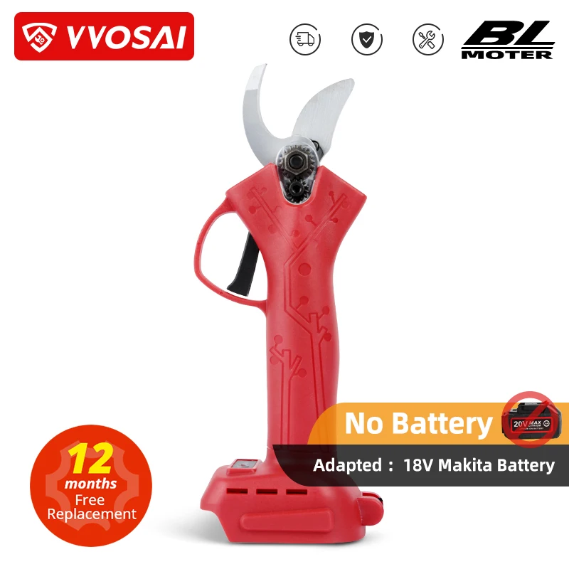 Vvosai 20v Pruner sem Fio Brushless Poda Elétrica Cisalhamento Mt-series Efficient Fruit Tree Bonsai Poda Ramos Cortador