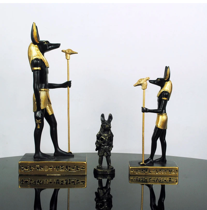 Anubis Harz Kunst und Handwerk Schakal Ornament Hund Pharao Pyramide Skulptur Ägypten Reise Souvenir Home Dekoration Geschenk – Detail 2
