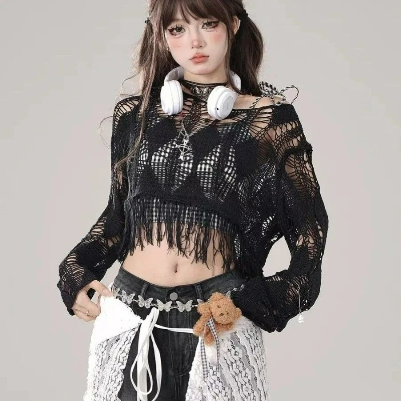 French Style Colorful Hollow Out Top Women's 2026 Summer New Fashionable and Sexy Spicy Girl Style Thin Knitted Sunscreen Jacket