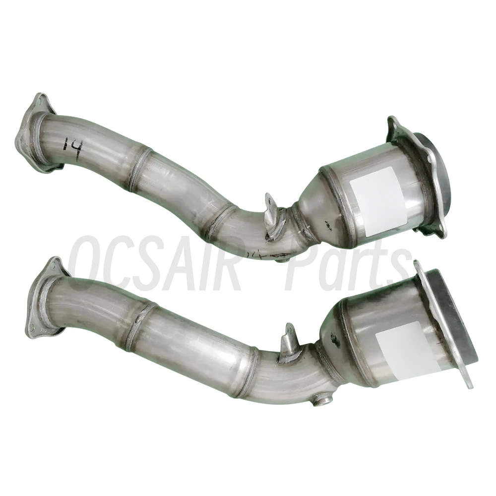 NEW Pair Front Catalytic Converters for Porsche Cayenne 4.8  V8 - Gas 2011-2014 Without turbocharger 958113021AX 95811302101