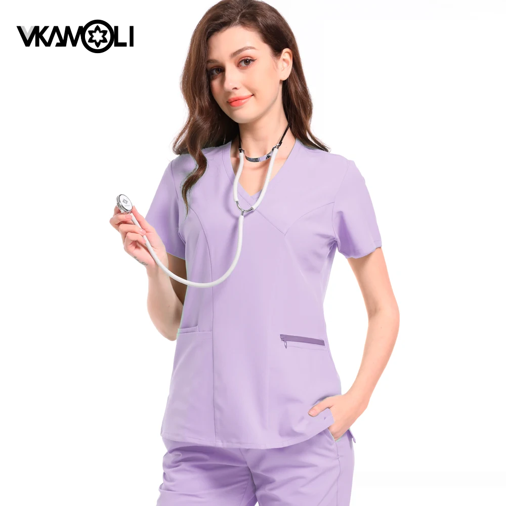 Women's Operating Room Medical Uniform Scrub Hospital Working elastic Scrubs Set Nurse Dental Surgery Suit Workwear