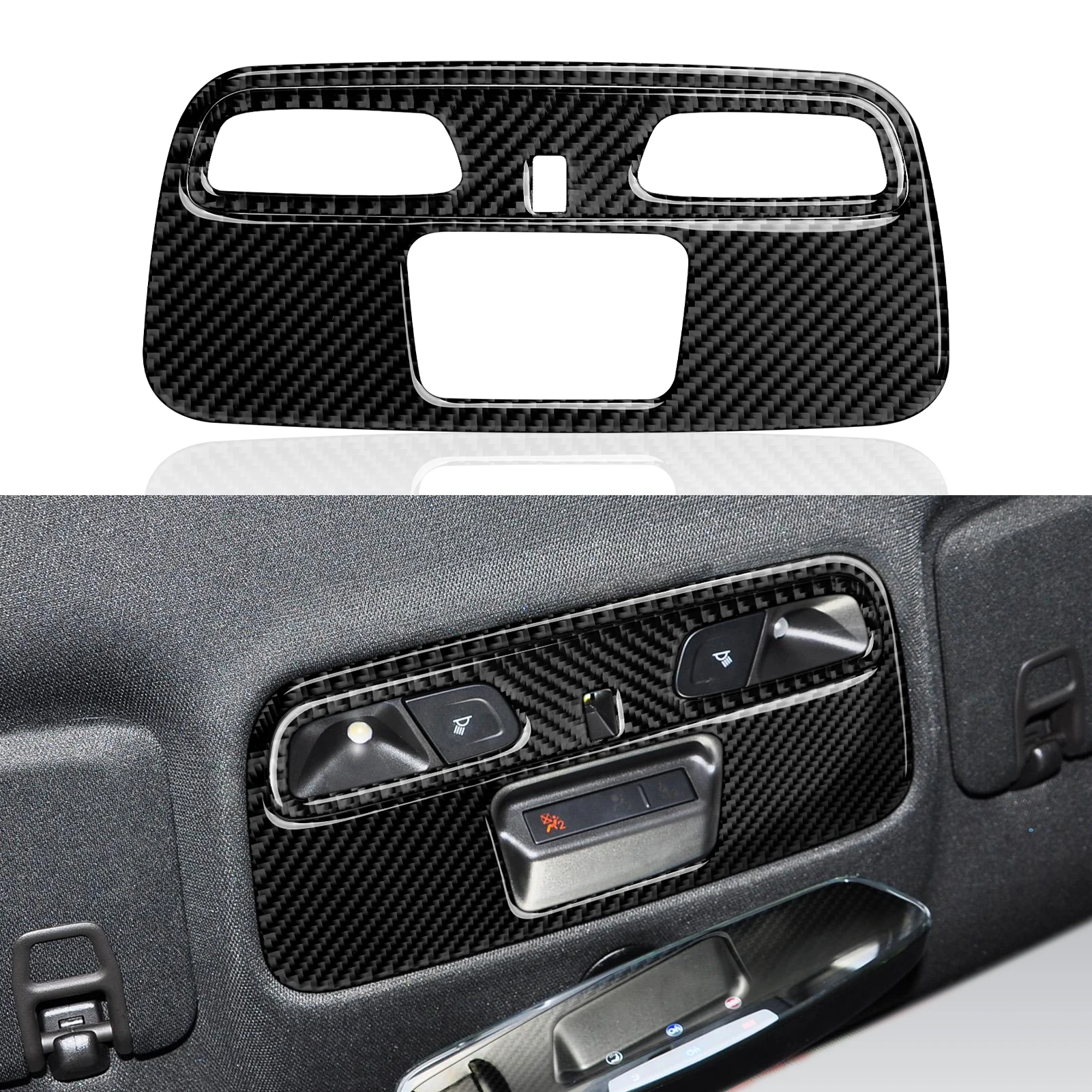 Car Reading Light Sticker Decal Carbon Fiber Interior Trim For Chevrolet Camaro 2016 2017 2018 2019 2020 2021 2022 Accessories