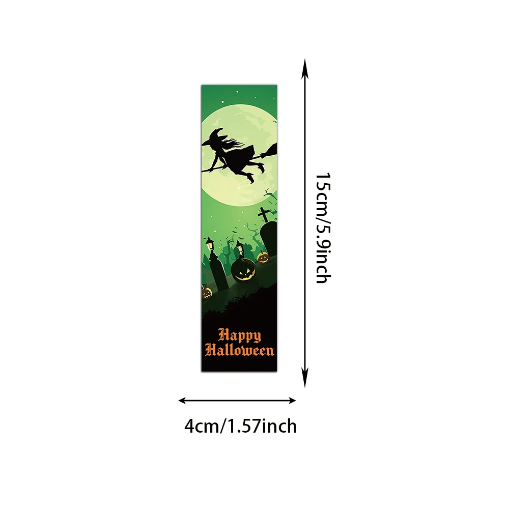 30PCS Halloween Scene Bookmarks Festival Atmosphere Pumpkin Ghosts Reading Book Pages Book Tags Student Creative Gifts