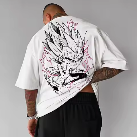 Bagita Dragon Ball Super Direct Jet Printed Loose Large Size Cotton Short-Sleeved T-Shirt Unisex