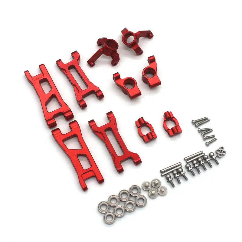 Metal LOSI 1/24 Micro-B 2WD RC 1/28 Remote Control Vehicle Swing Arm C-Bracket Steering Cup Rear Axle Bracket 5-piece Set Parts