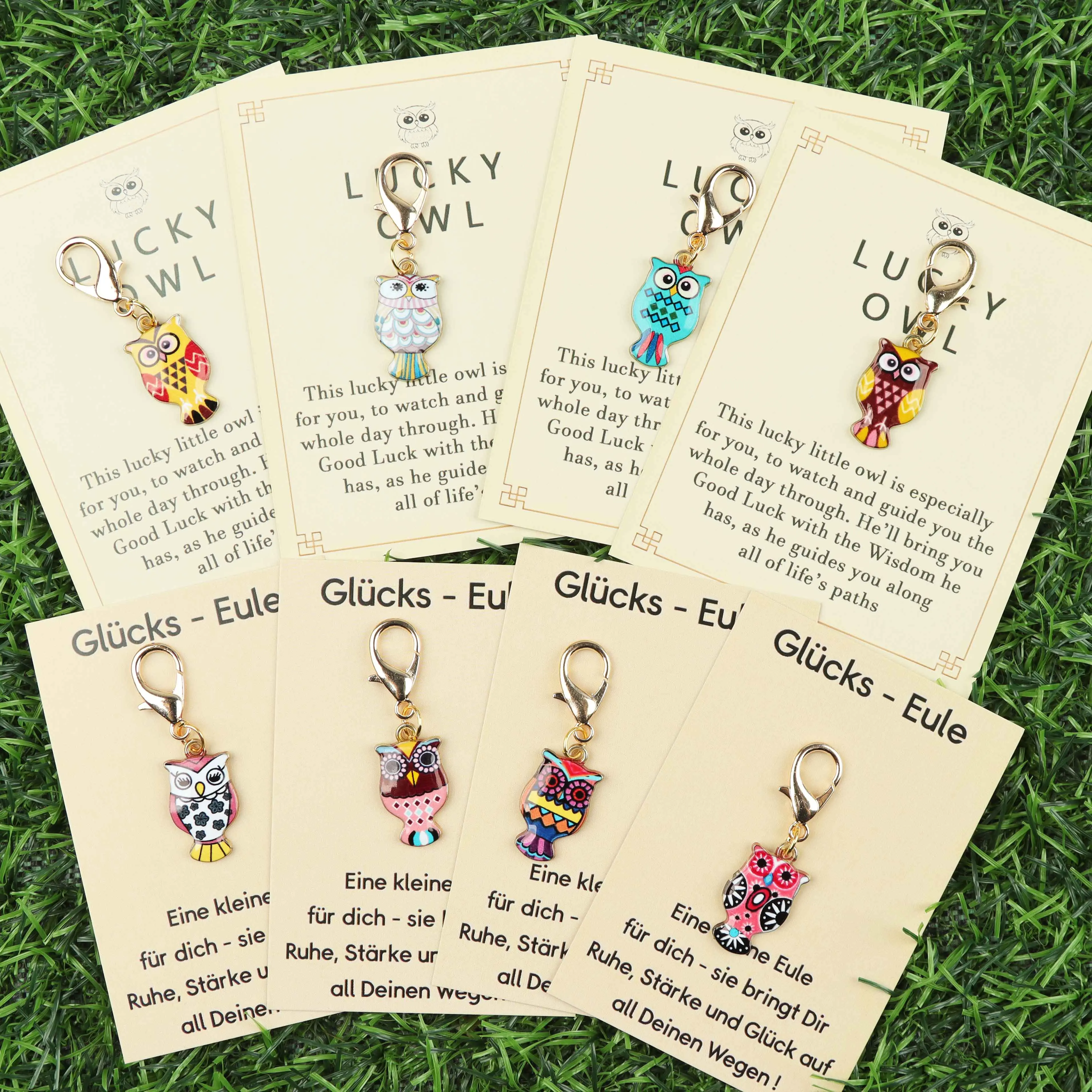 12pcs Charming Owl Keychains, Accompanied by a Motivational Greeting Card, Owl Gift, and Decorative Bag Hangers. image 6