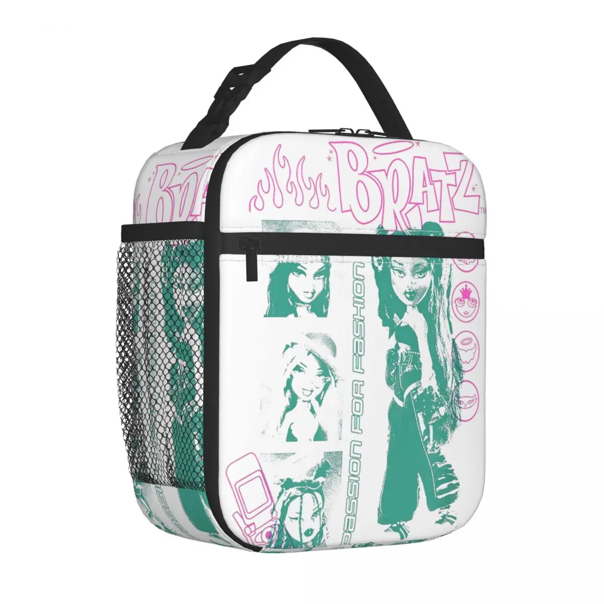 Bratz Passion Panels Insulated Lunch Bag Cooler Bag Reusable Meal Container Leakproof Lunch Box Tote Bento Pouch Office Outdoor