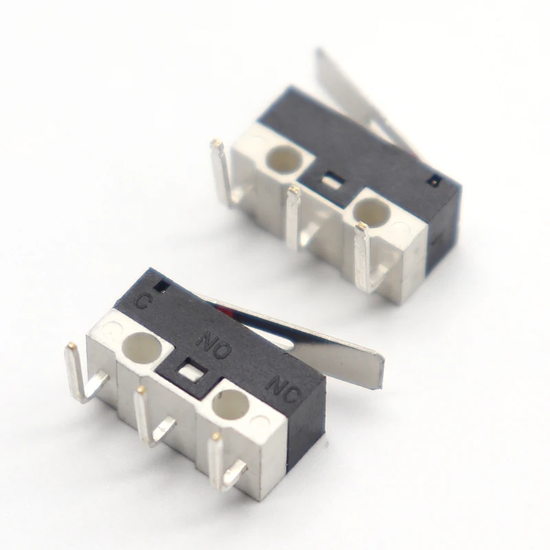 Micro Limit Switch Momentary Push Button Switch 1A 125V AC Mouse Switch 3Pins Long Handle Roller Lever Arm SPDT 12* 6 *6mm