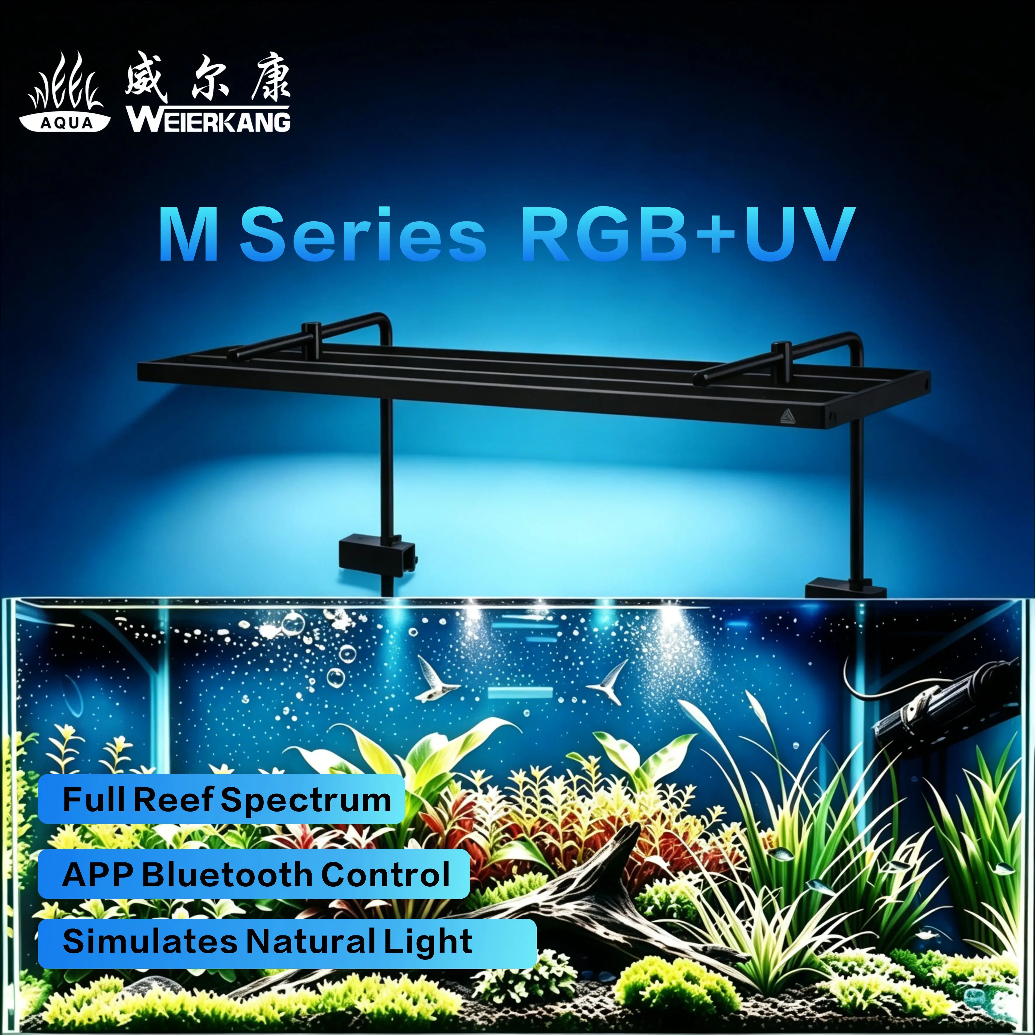 Planted Aquarium Algae Control - Week Aqua M Serisi Tam Spektrum