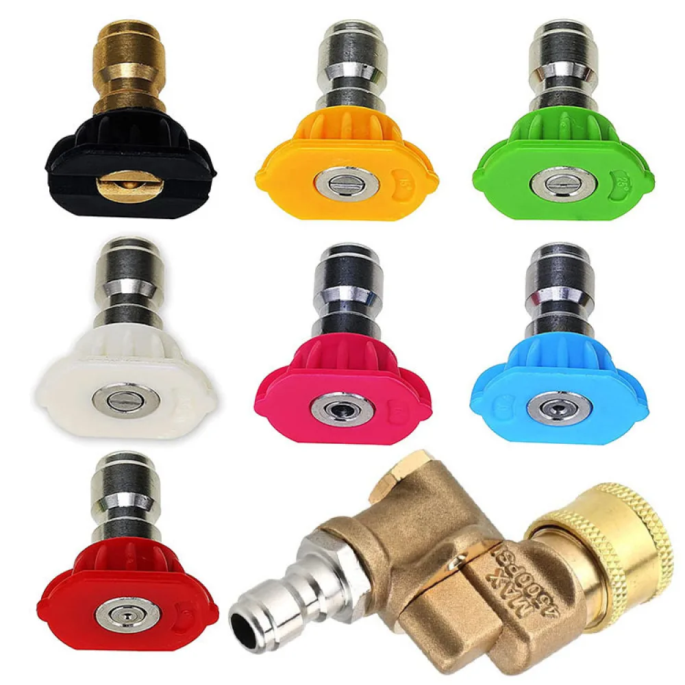 1 4 Quick Connect Fitting Pressure Washer Nozzle Adjustable Angle Water Jet Tips For Karcher Professional Cleaning