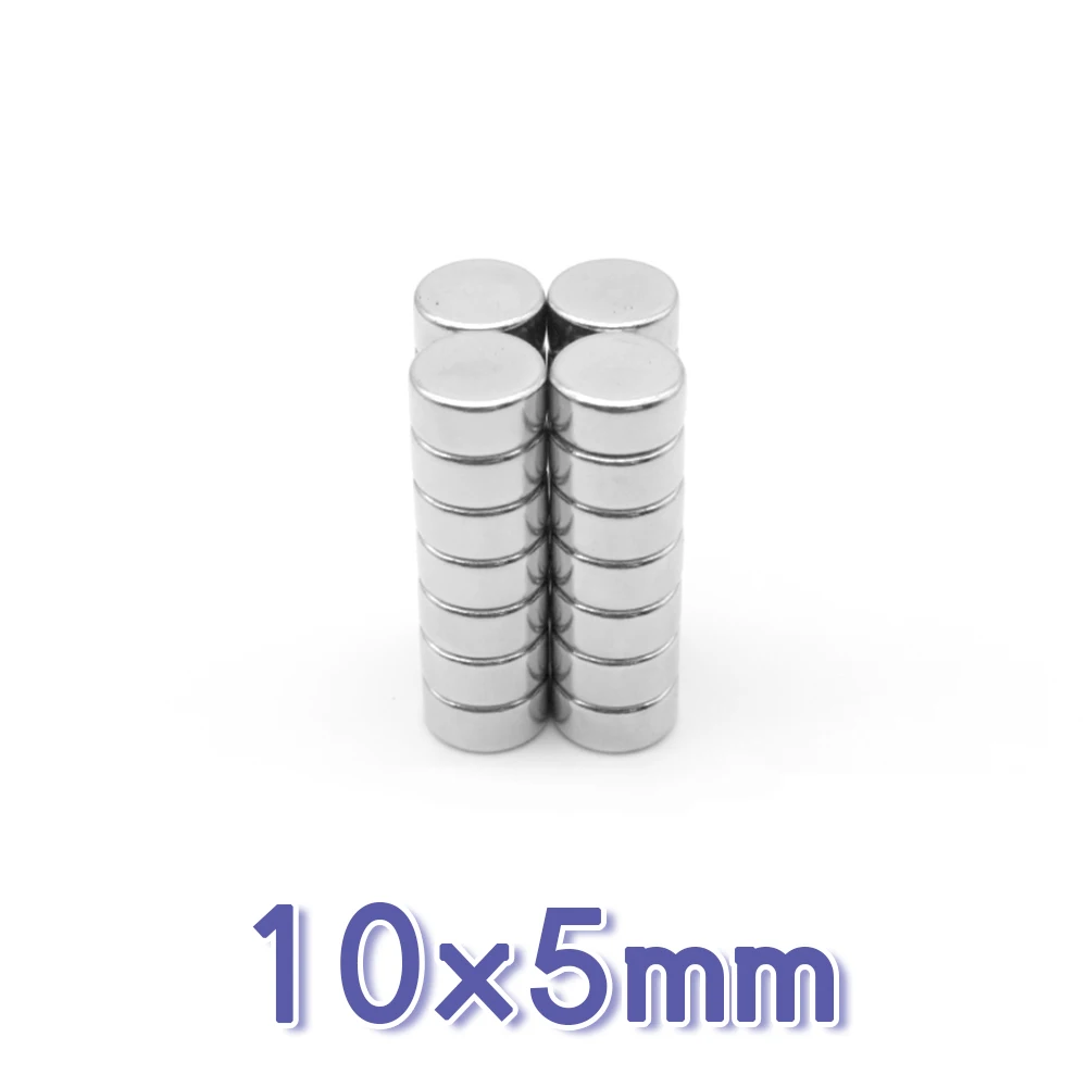 10/20/30/50/100/150PCS 10x5 mm Disc Strong Powerful Neodymium Magnet 10mmx5mm Round Search Magnet 10x5mm Permanent Magnet 10*5