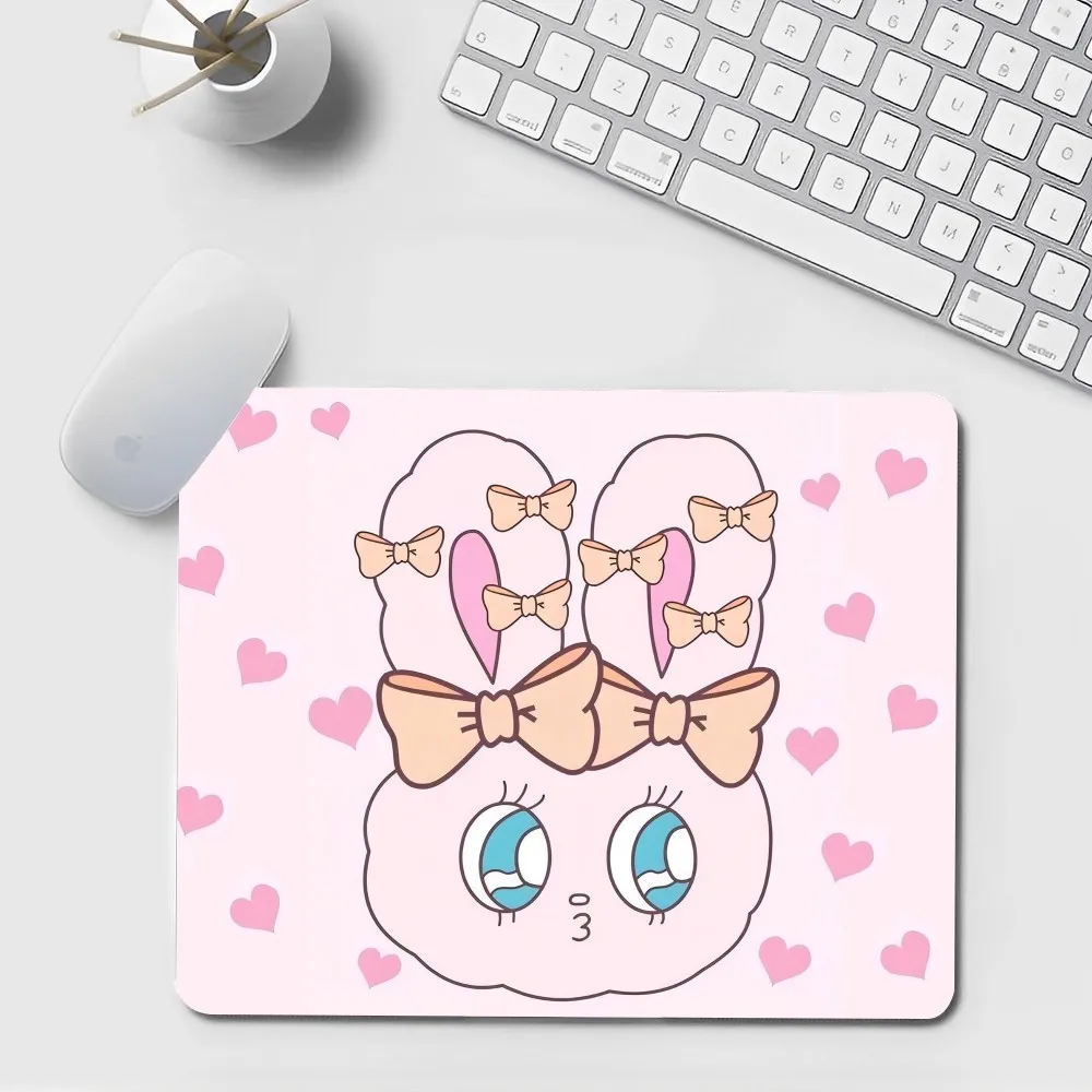 Cute Pink Esther Bunny DIY Cabinet Gaming Computer Laptop Desk Mat Mouse Pad Mouse Mat Notebook for PC Mouse Carpet