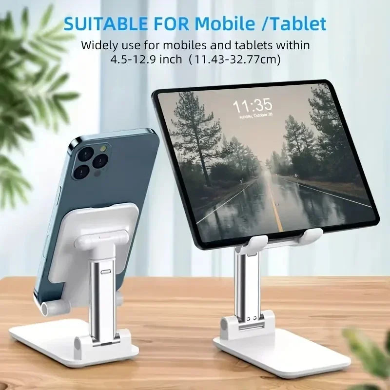 Suporte dobrável para celular, tablet, mesa de montagem, flexível, ajustável, suporte preguiçoso ao vivo para todos os telefones